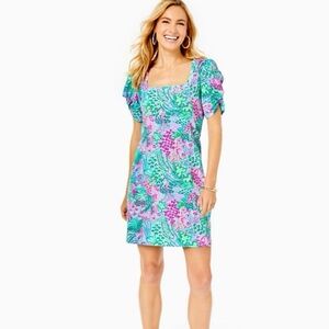 Lilly Pulitzer Haydn Short Sleeve Dress in the Banana Split print.